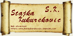 Stajka Kukureković vizit kartica